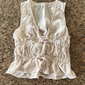 Women's Cream/Light Pink Aerie Top